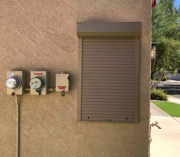 Utility closet shutter closed installation