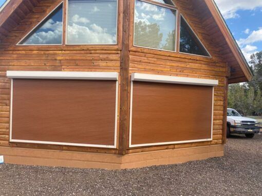 Sotomayor cabin exterior security shutters