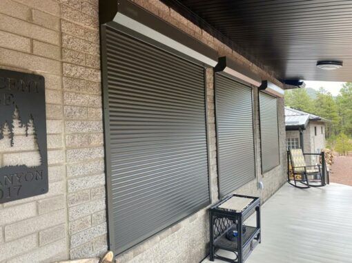 Side view of Vincent exterior shutter at an angle