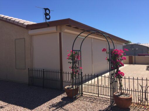 Residential rolling shutters installation